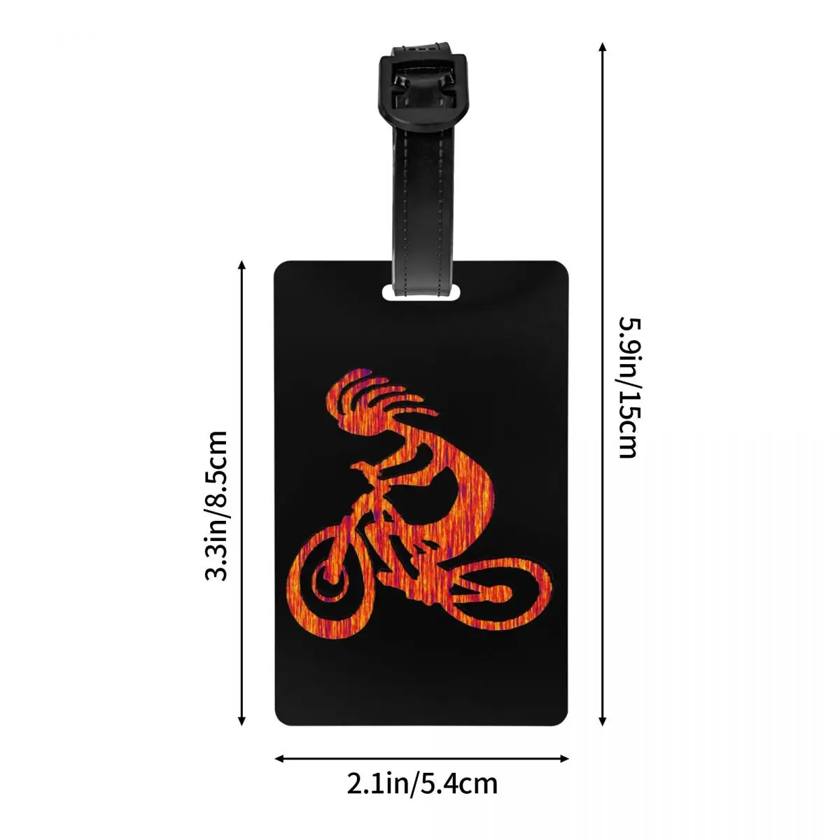 Etichette per bagagli Kokopelli nativi americani tribali africani personalizzati per valigie Etichette per bagagli divertenti Etichetta identificativa per copertura privacy