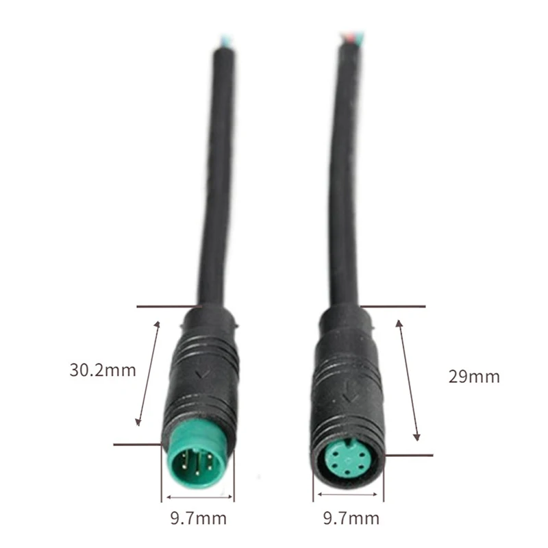 Ebike Accessories Optional Cable Waterproof Connector Display Pin Base Connector 2/3/4/5/6Pin Cable