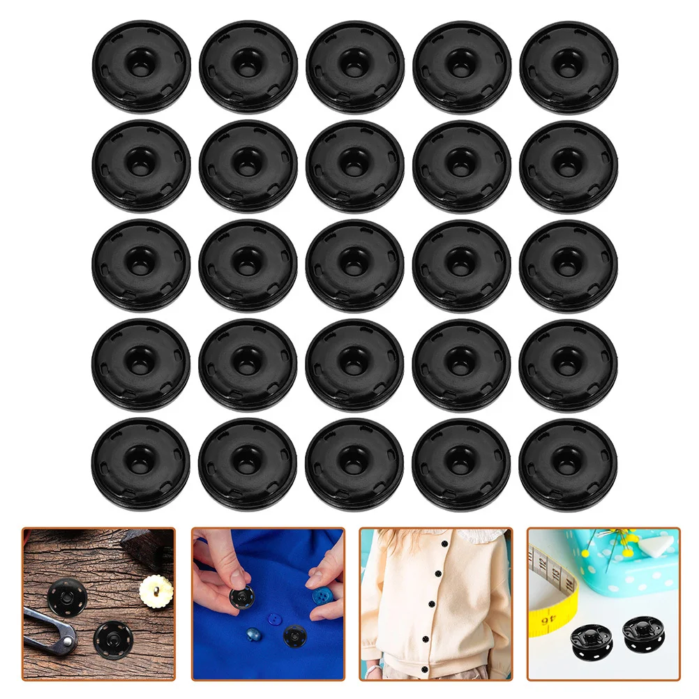 

50pcs Alloy Snap Buttons Round Metal Snaps For Sewing Diy Clothes Accessories Costume Decorative Craft Button Fasteners
