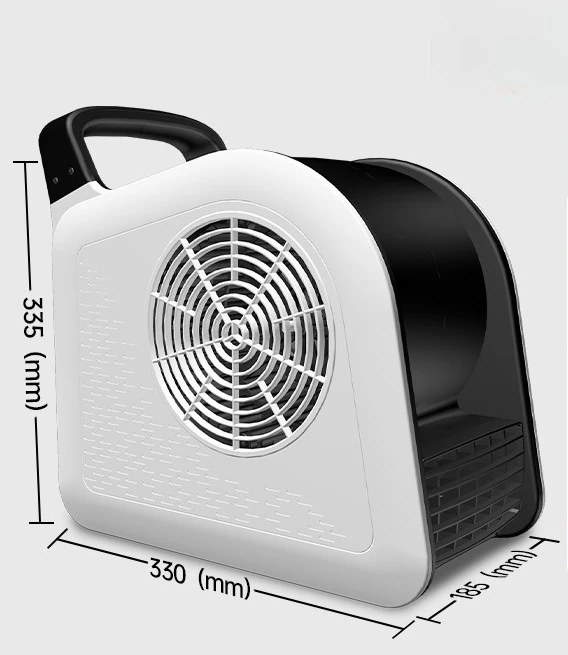 20251/12hp Industrial Axial Air Mover High Velocity 3-Speed Floor Dryer Electric Blower for Snow Removal Applications