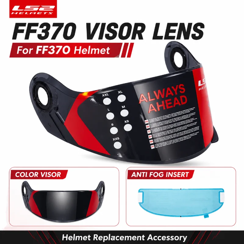 LS2 FF370 Motorcycle Helmet Visor Lens Color Replacement Shield Anti Fog Insert Accessory For FF370 Helmet