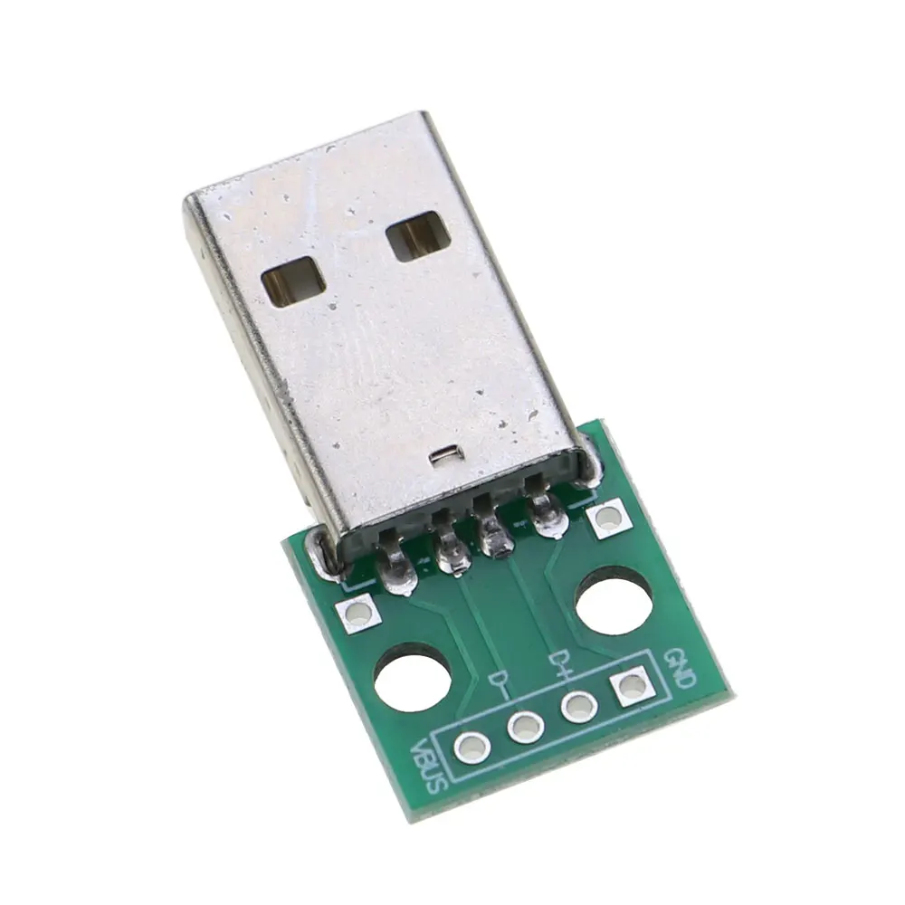 1PCS Type A 2.0/3.0 USB Male Female Screw Fixing Hole USB Head Welding Plate Vertical Welding Test Plate Test Board Connector