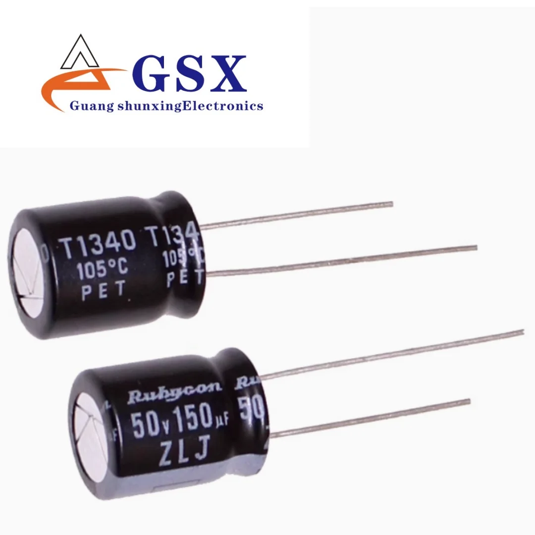 

Original imported direct insertion aluminum electrolytic capacitor 50v150uf 10 * 12 Japanese ruby ZLJ high-frequency long life