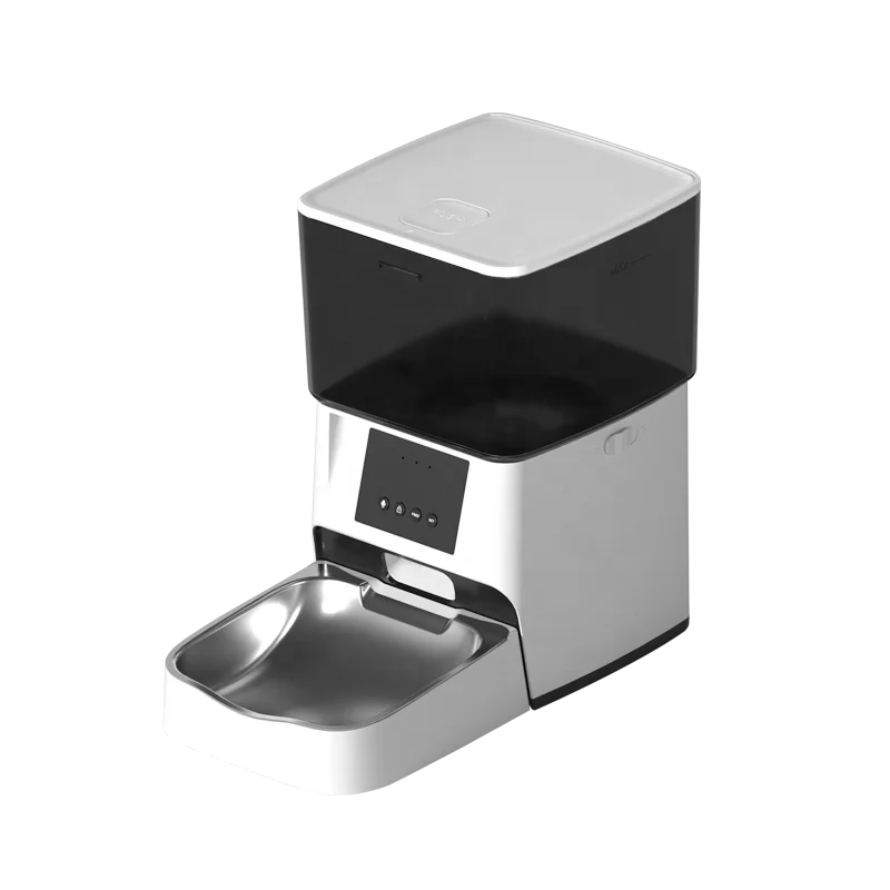 تصميم مضاد للكتلة 4L وحدة تغذية الحيوانات الأليفة الأوتوماتيكية تطبيق جوال التحكم عن بعد التفاعل الصوتي وحدة تغذية الحيوانات الأليفة