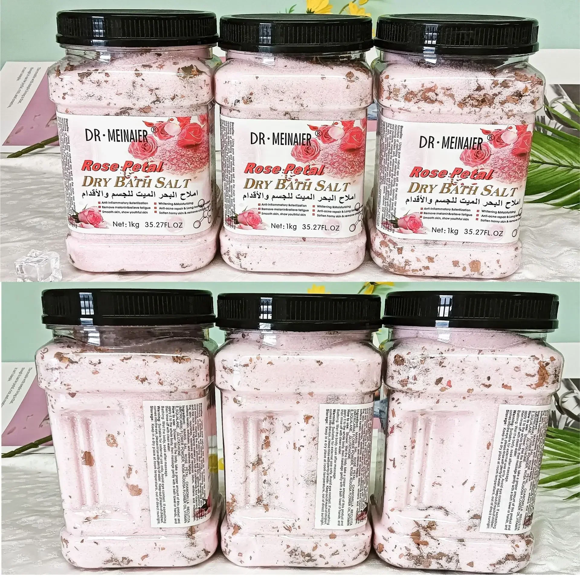 Exfoliante de sal de baño, limpieza profunda de pétalos, eliminación de sal de baño, exfoliante de brillo de piel de pollo