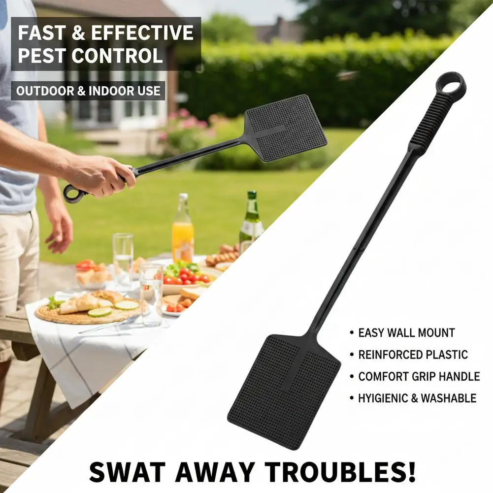 Fly Swatter with Long Handle Home Pest Control Flexible Tools Prevent Fly Swatter Plastic Anti Pest Insect Mosquito Killer Tool