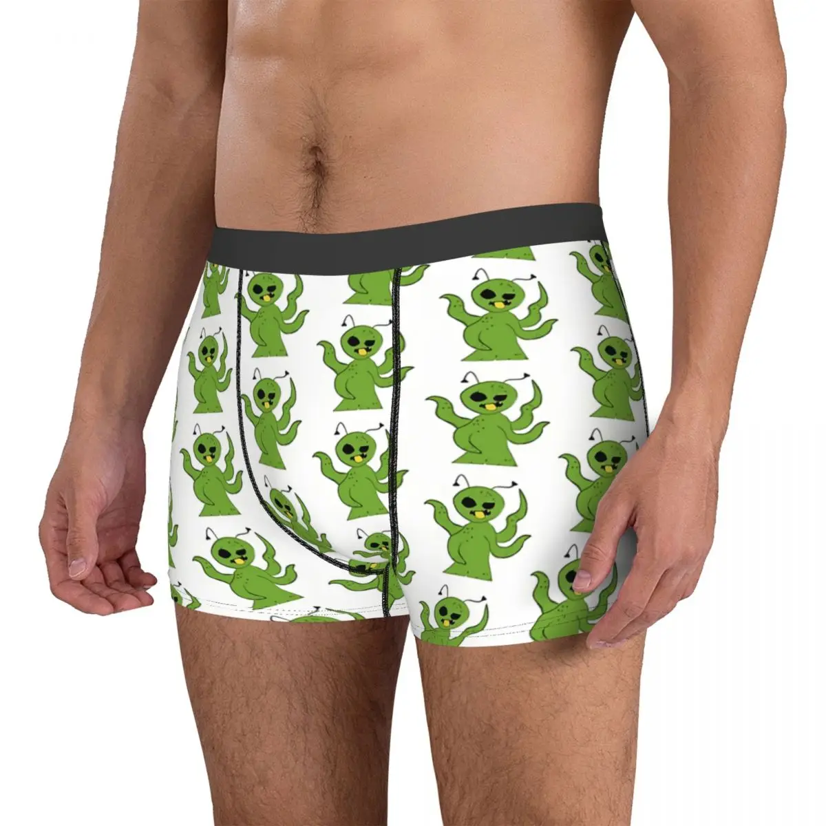 Green Monster Man's Boxer Briefs Underwear Alien Highly Breathable Top Quality Sexy Shorts Gift Idea