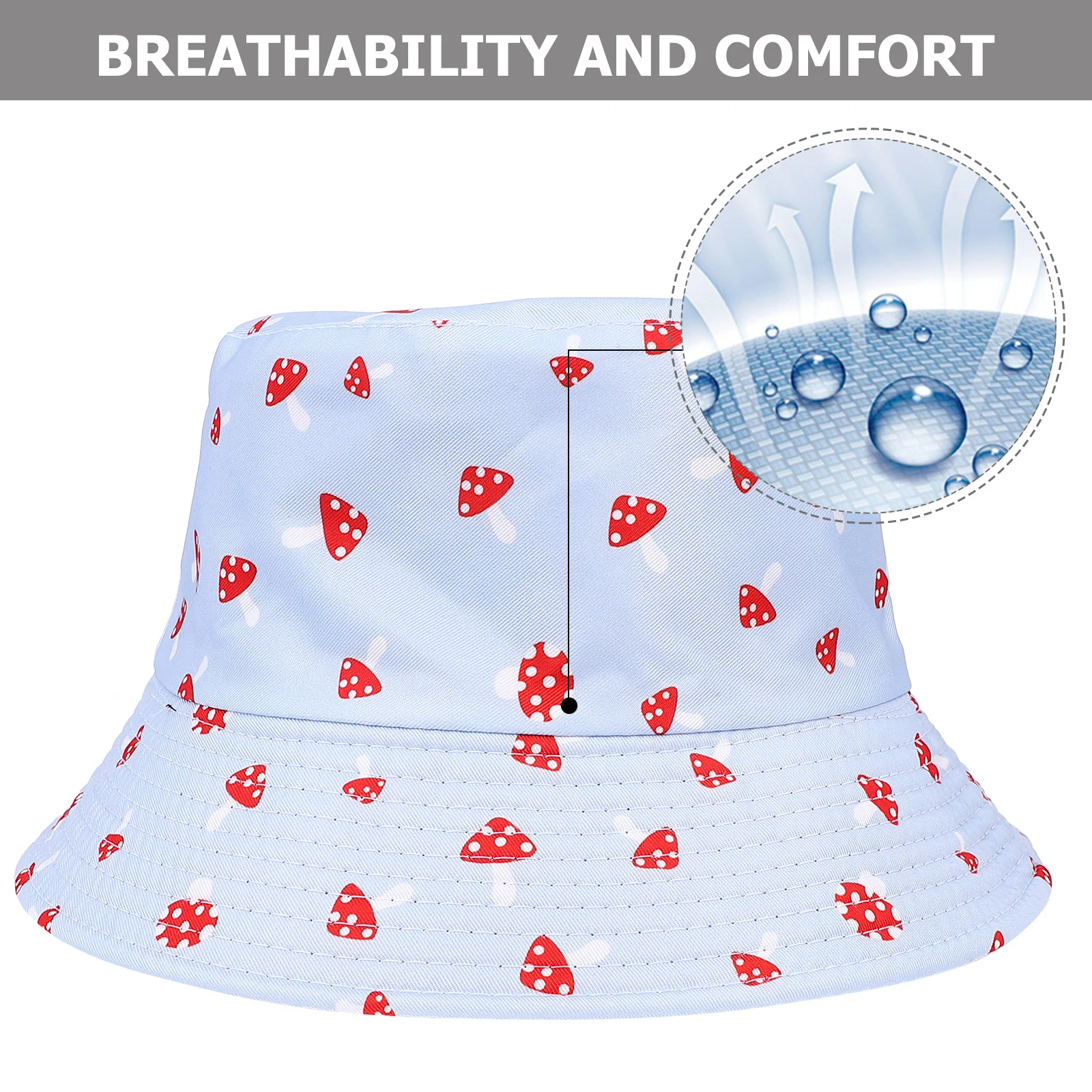 قبعة الفطر اللطيفة للصيف للحماية من الشمس من القطن، قبعة شاطئ عصرية للنساء، قبعات صيفية للأنشطة الخارجية #3