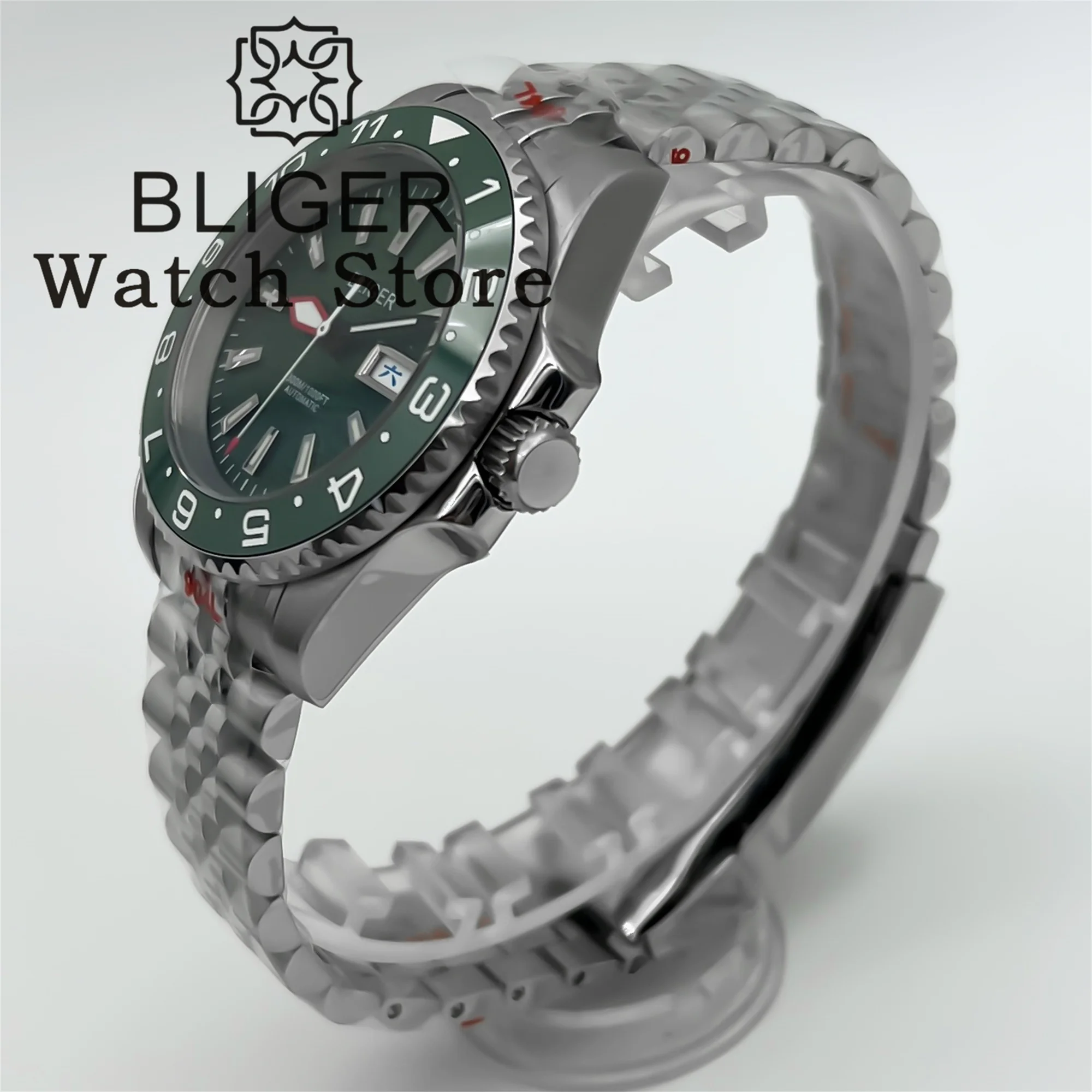 BLIGER 40 مللي متر ساعة الغوص الفاخرة المقاوم للصدأ الرياضة NH36 التلقائي الميكانيكية ساعة اليد 100 متر مقاوم للماء ساعة للرجال Reloj Hombre