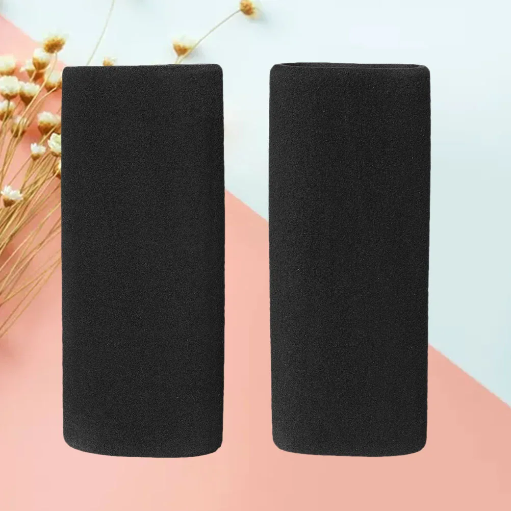 1 زوج مريح نونسليب المقود القبضات مقاومة درجات الحرارة المنخفضة سهلة التركيب الأسود المقود يغطي مقبض القبضات