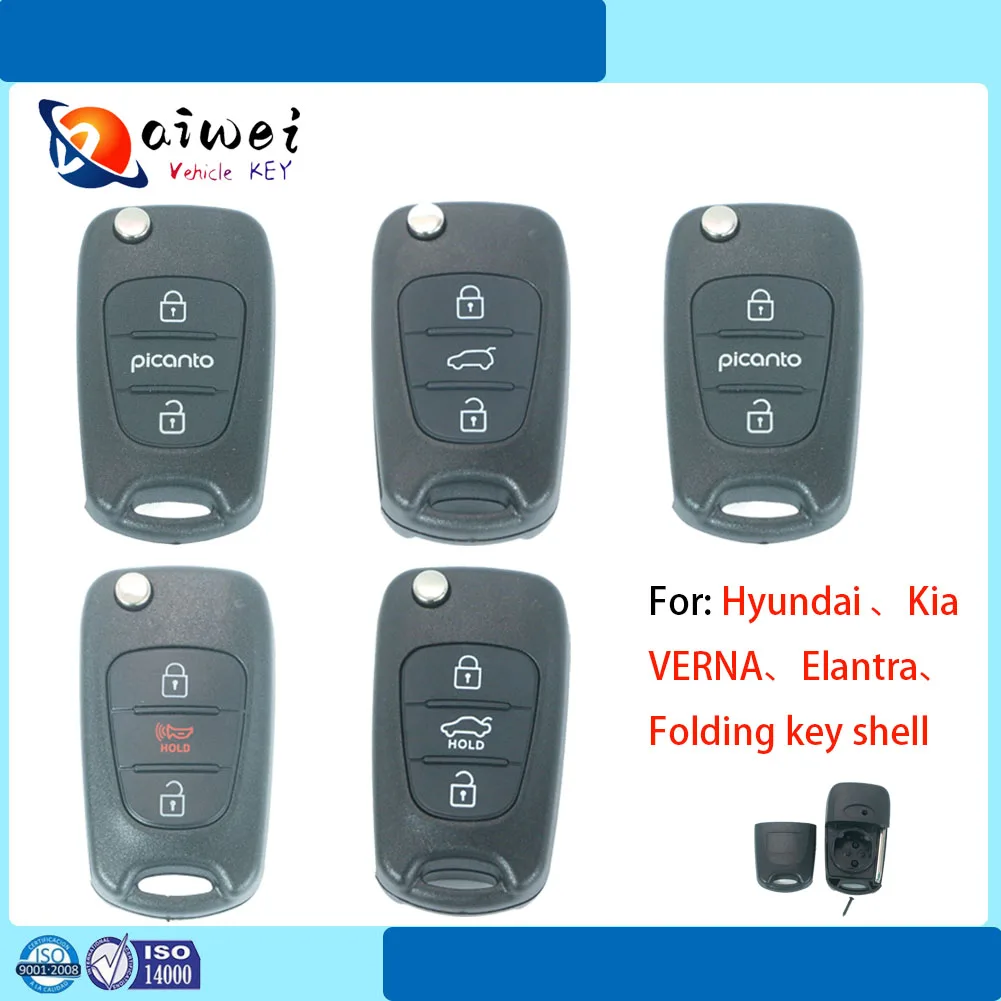 

3 Bottons Car Key Case Fob Housing Key Shell for Hyundai I30 ,IX35 Elantra Kia K3,K5 Sonata Key Fob Case