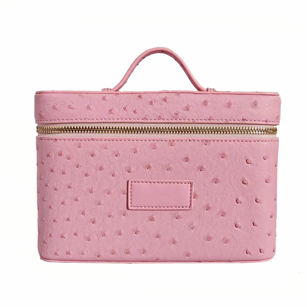 Kosmetiktasche mit individuellem Namen für Frauen, großes Fassungsvermögen, Kulturbeutel, Tasche für Reisen, tragbar, handgehalten, Make-up-Organizer aus Leder