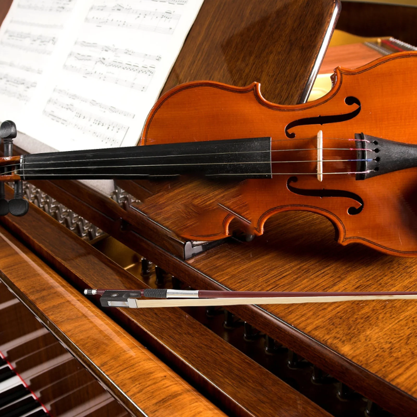 

Half Size Sandalwood Violin Bow Ebony Frog Parisian Eyes Design Horse Hair Straight Bow Practice for Beginners Advanced Students