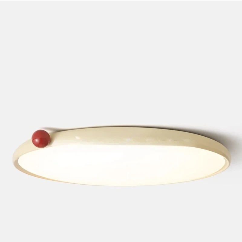 

Cream Wind Bedroom Ceiling Light Full Spectrum Children's Room Ultra-thin Eye Protection Light Wabi-sabi Wind