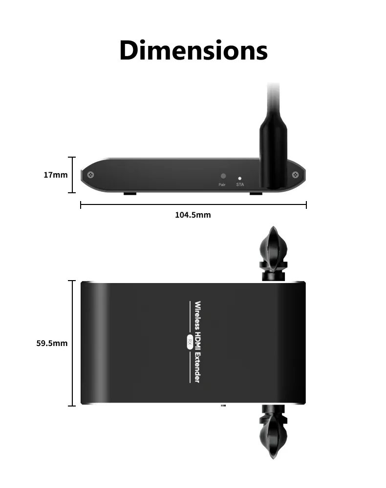 جهاز إرسال واستقبال HDMI لاسلكي ، فيديو 4K ، وسيلة وصول m ، دعم HDMI1.4 ، يناسب أجهزة الكمبيوتر التلفزيونية المغلقة والتلفزيون الفضائي