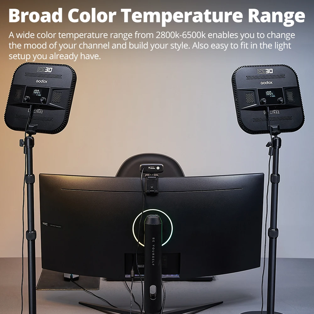 Godox ES30 Kit Lampu LED E-spo - Esports Gaming Photo ulasan dan harga