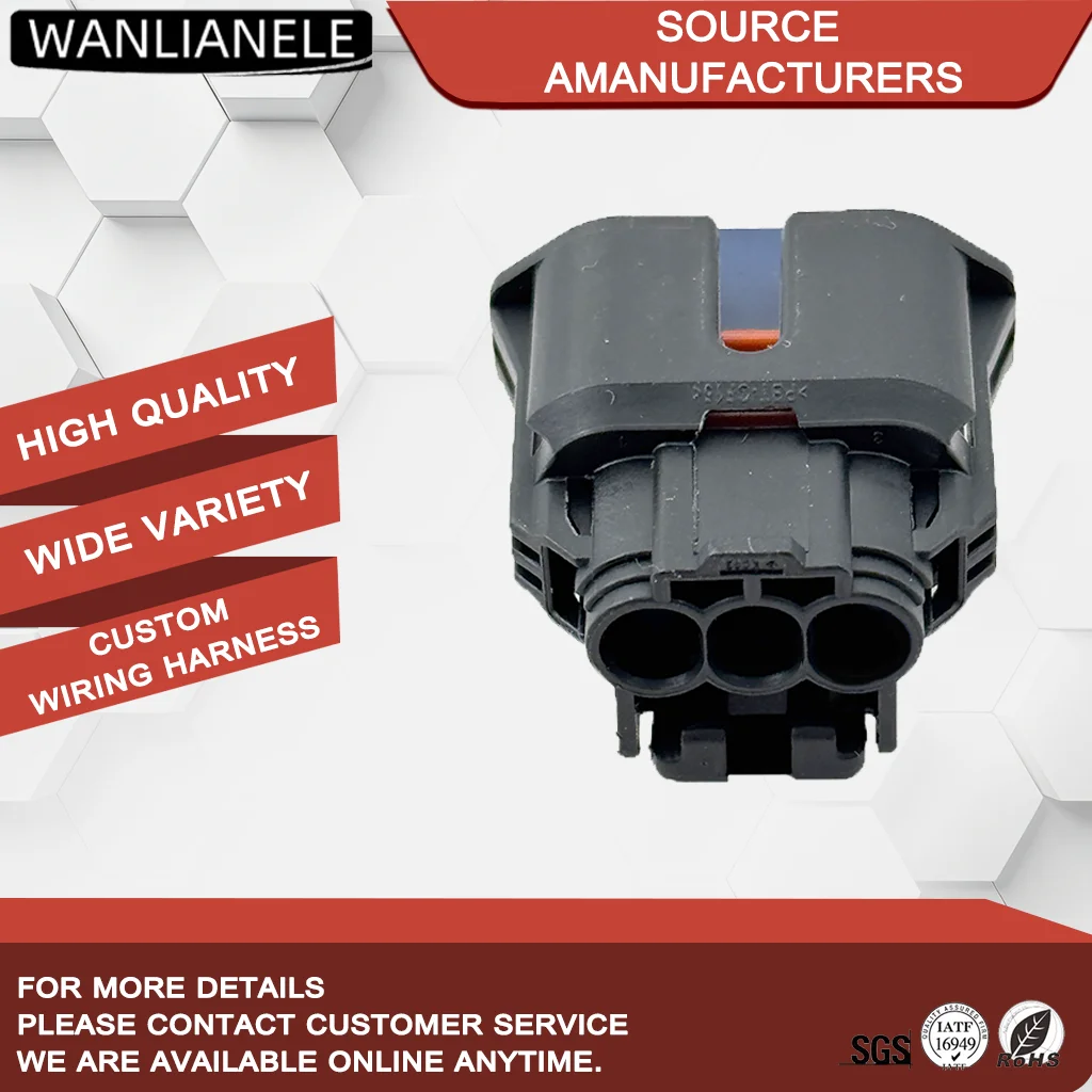 50 Sets 3 Pin Sealed Waterproof Female Automotive Electrical Plug Auto Connector Car Connector 6189-7201