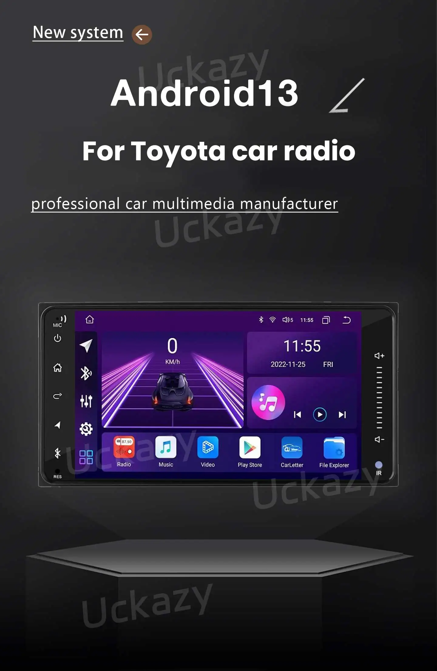 Bezprzewodowy Carplay 2 din Android 13 Stereo samochodowe do Toyota Corolla Camry Vios Crown RAV4 Radio GPS multimedia Audio Head Unit 4G DSP