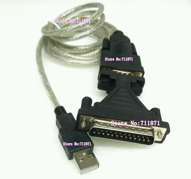 Built in PL2303 chip USB2.0 DB9 DB25 serial Line Cable USB2 USB 2.0 to 9P 25Pin Rs232 Cable USB to DB25 DB9 RS-232 serial Line