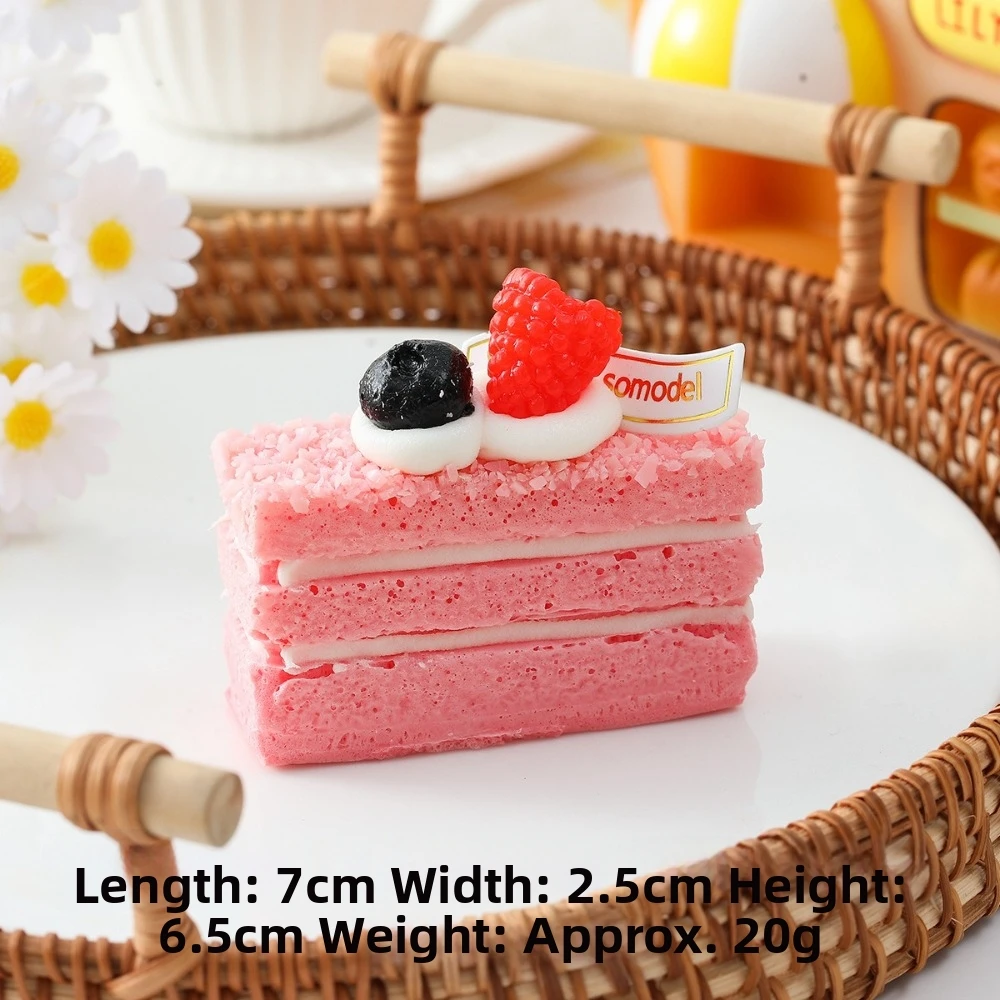 New Realistic Cake Squeeze Toys PU Slow Rebound Fidget Toy Realistic Appearance Soft Dessert Pinch Toy for Gift Giving