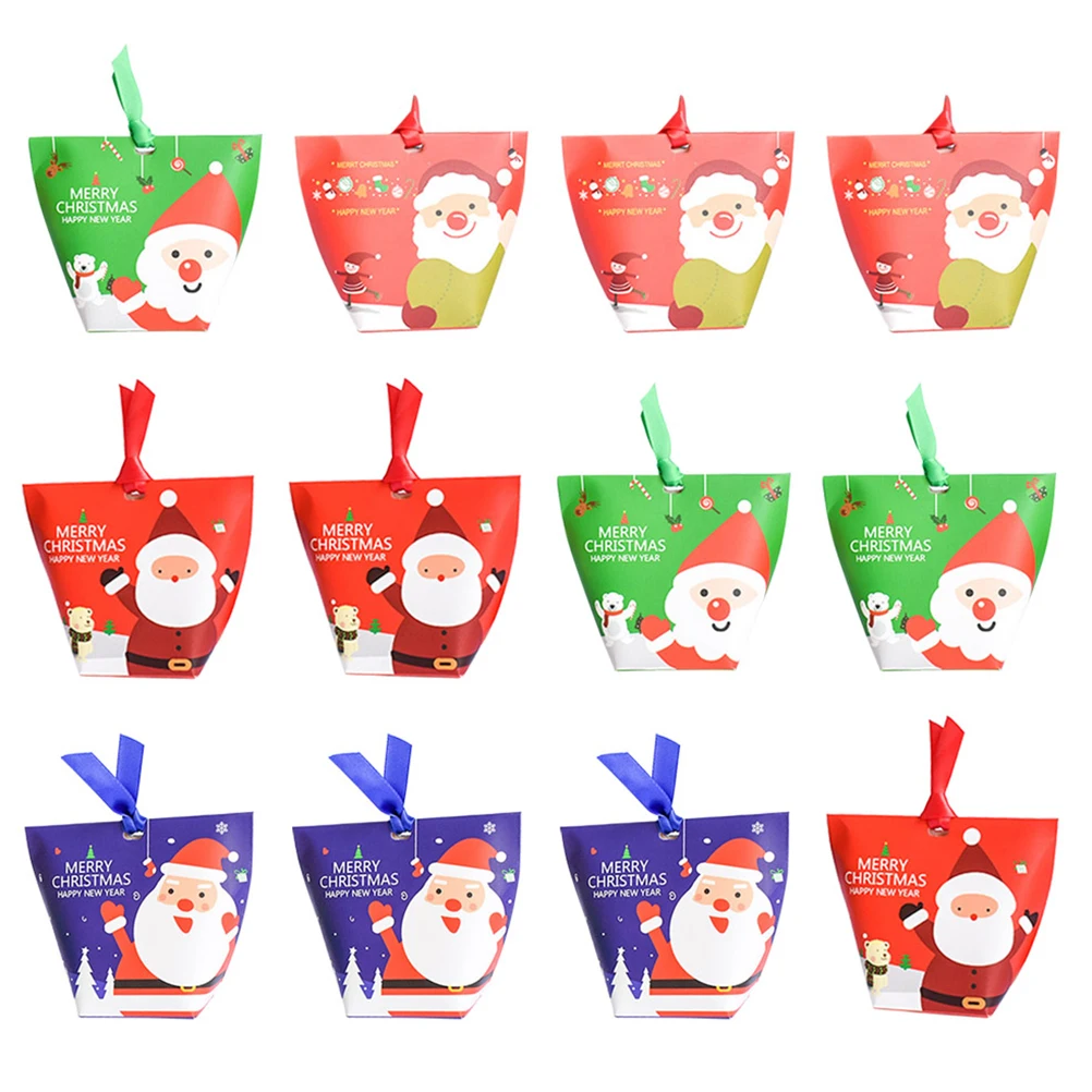 

36pcs Gift Boxes Christmas Candy Bags Treat Party Favor Boxes for Christmas Gifts Packing Holiday Decorations