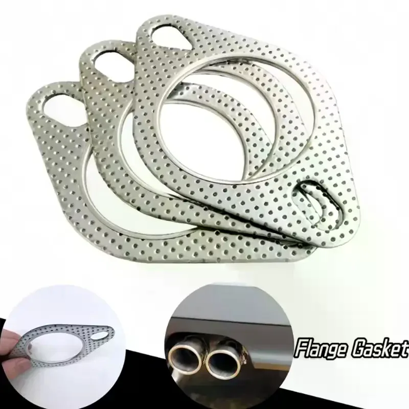 1Pc Universal High Temp Reinforced Exhaust Flange Gasket Car Sealing Pad for Leak Free Muffler Installation
