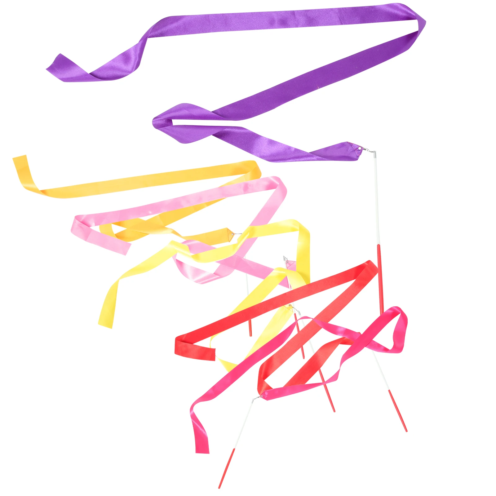 

6 Pcs Ribbons Dance Ribbon Dancer Wand For Kids Props Kids Gifts Indoor Streamers Wands Accessories Toddler Fitness Shaping