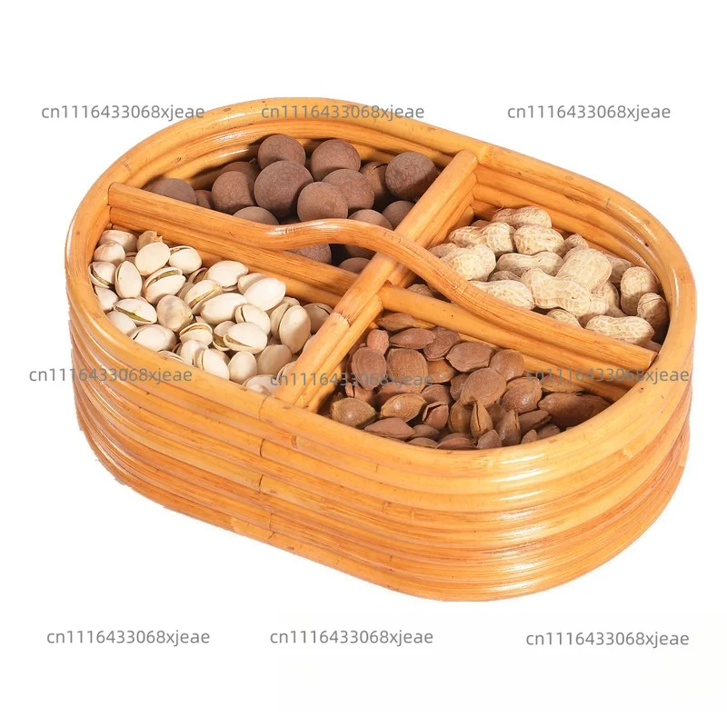 nut-grid-box-living-room-doge-snack-fruit-plate-hotel-rattan-towel-basket