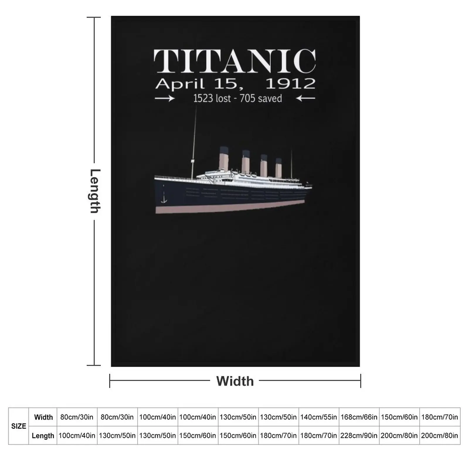 Titanic Sinking Vintage Cruise Ship Atlantic Ocean Voyage Throw Blanket anime for babies Beautifuls sofa bed Blankets