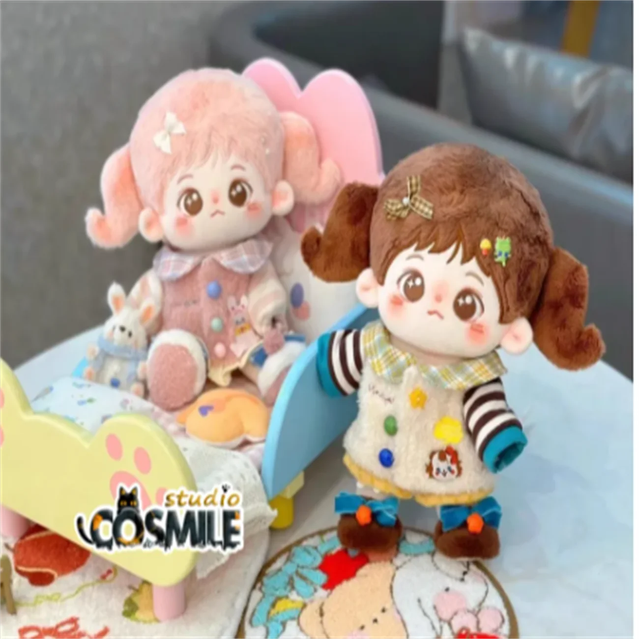 

Cosmile No Attributes Idol Star Little Witch Cute Yang Kawaii Brown Hair Stuffed Plushie 20cm Plush Toy Doll Body Toy Sa XY