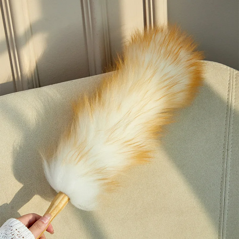 4144 Pure Wool Dust Remove Brush Dust Sweeping Cleaning Tools Indoor Household Car Thickened Static Duster