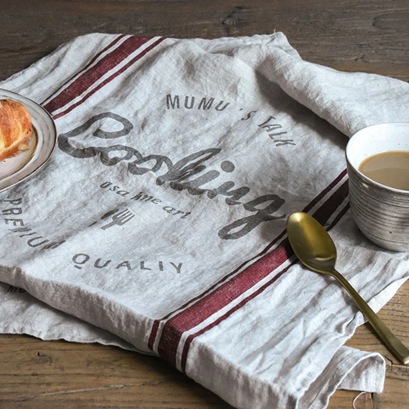 Retro Pure Linen Cloth Napkin Food Photography Background Props Old Scenes Shooting Desktop Decoration Mat Kitchen Napkin