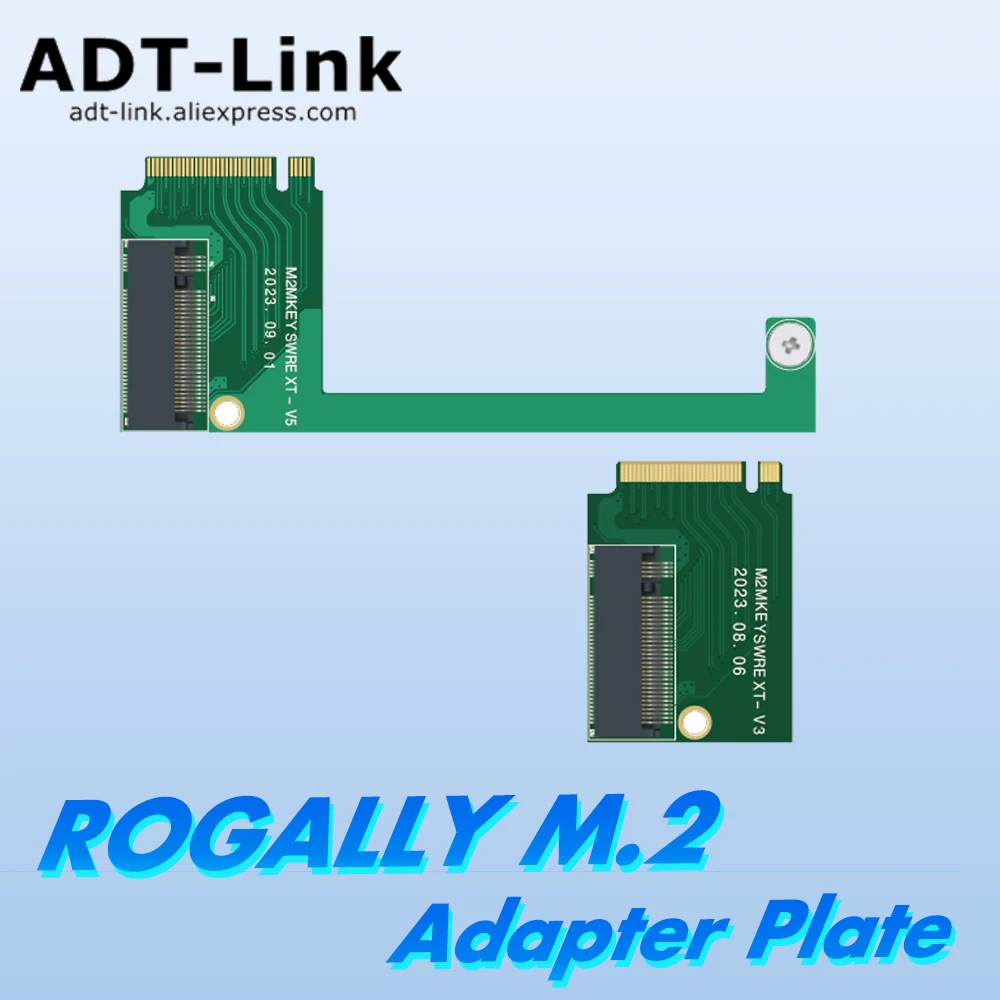 Suitable for Rog Ally Palm DIY Hard Drive SSD Memory Adapter Plate Conversion PCIe4.0 M.2NVMe Hard Drive 90 Degree Adapter