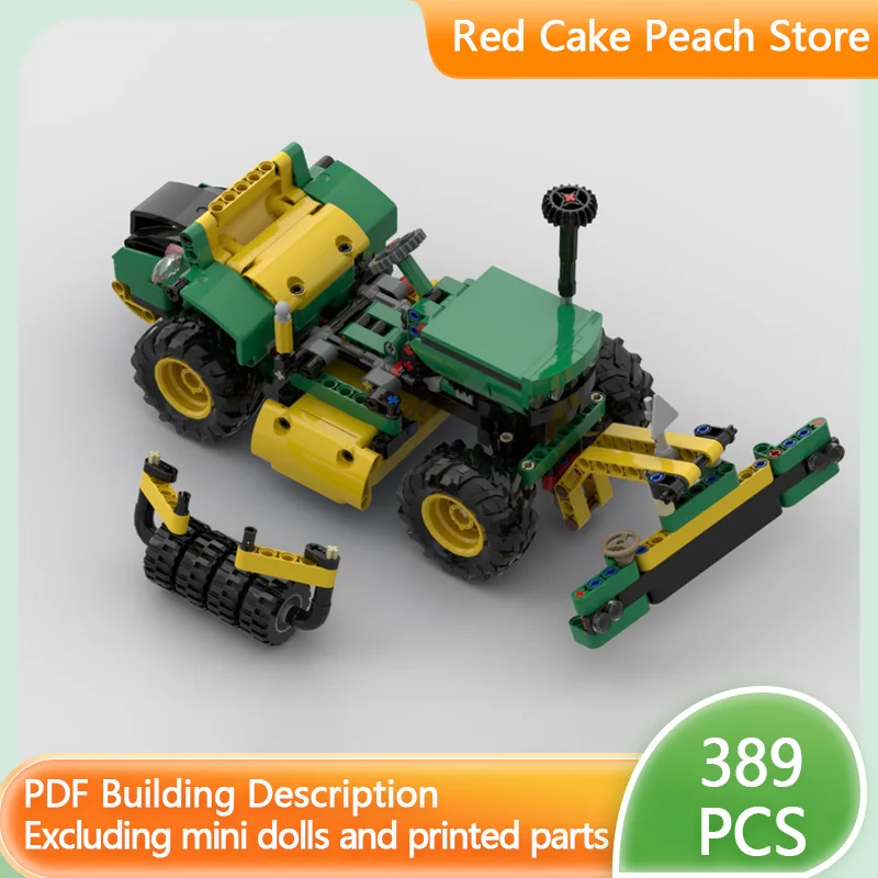 

City Car Model MOC Building Bricks Lawn Mower Tractor Machinery Modular Technology Children Holiday Gifts Assemble Toys Suit