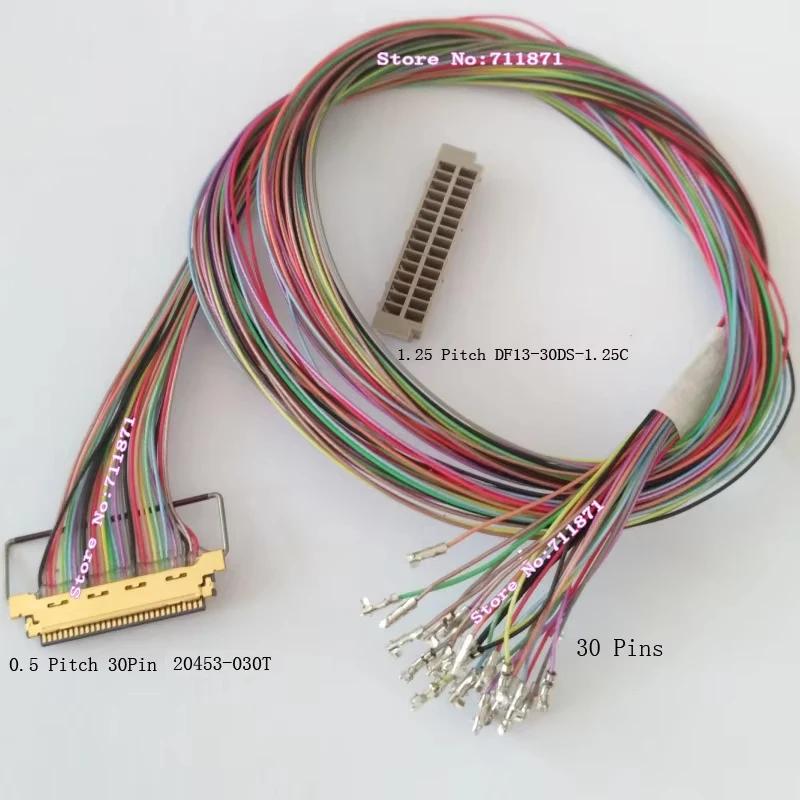 50cm 30P 20453-030T DF13-30DS-1.25C Screen Line Cable Custom 30Pin DF13 eDP Screen Cable Line 30Pin 20453 030T DF13 30DS 1.25C