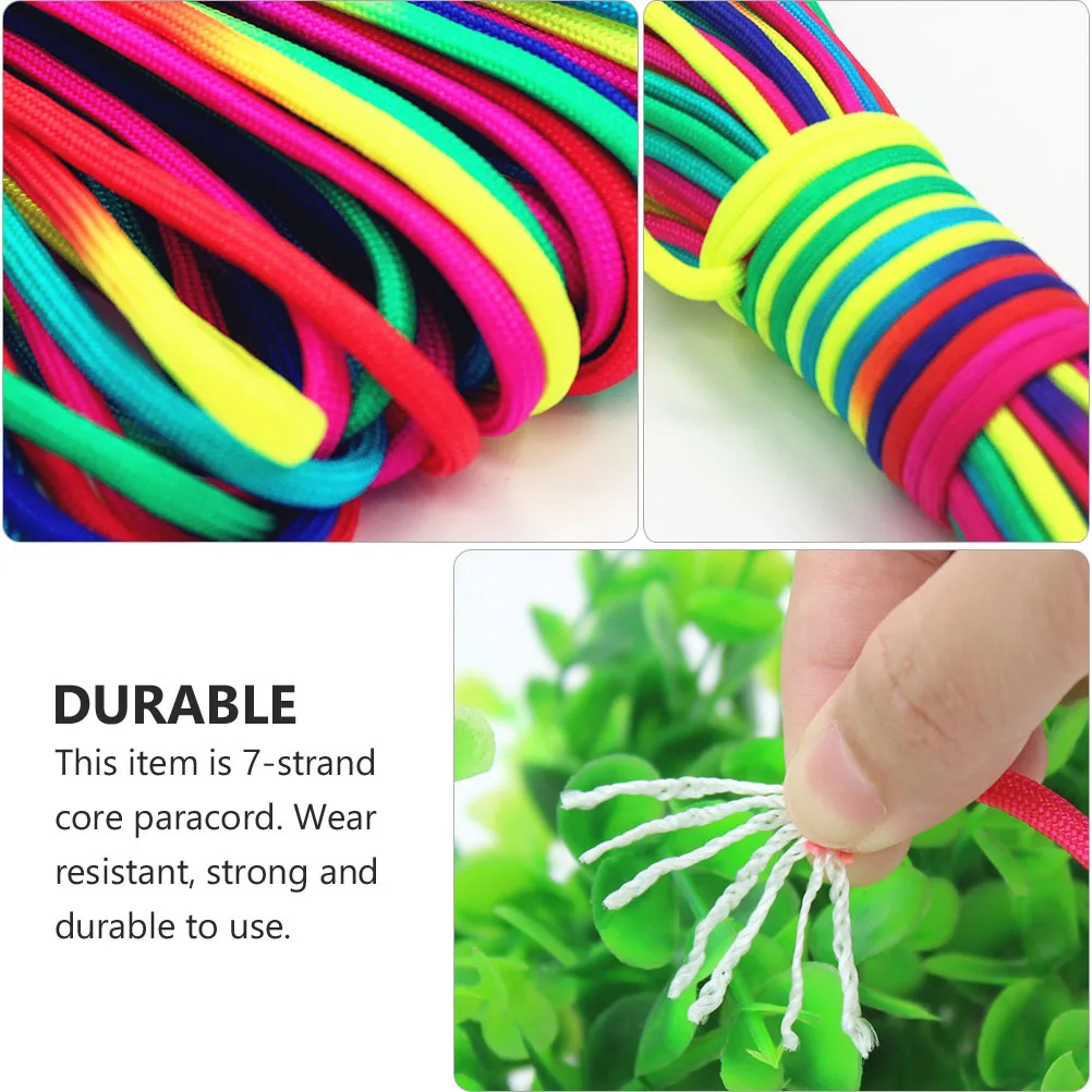 

Parachute Lanyard Survival Rope on Foot Outdoor Hiking Clothesline Nylon Camping