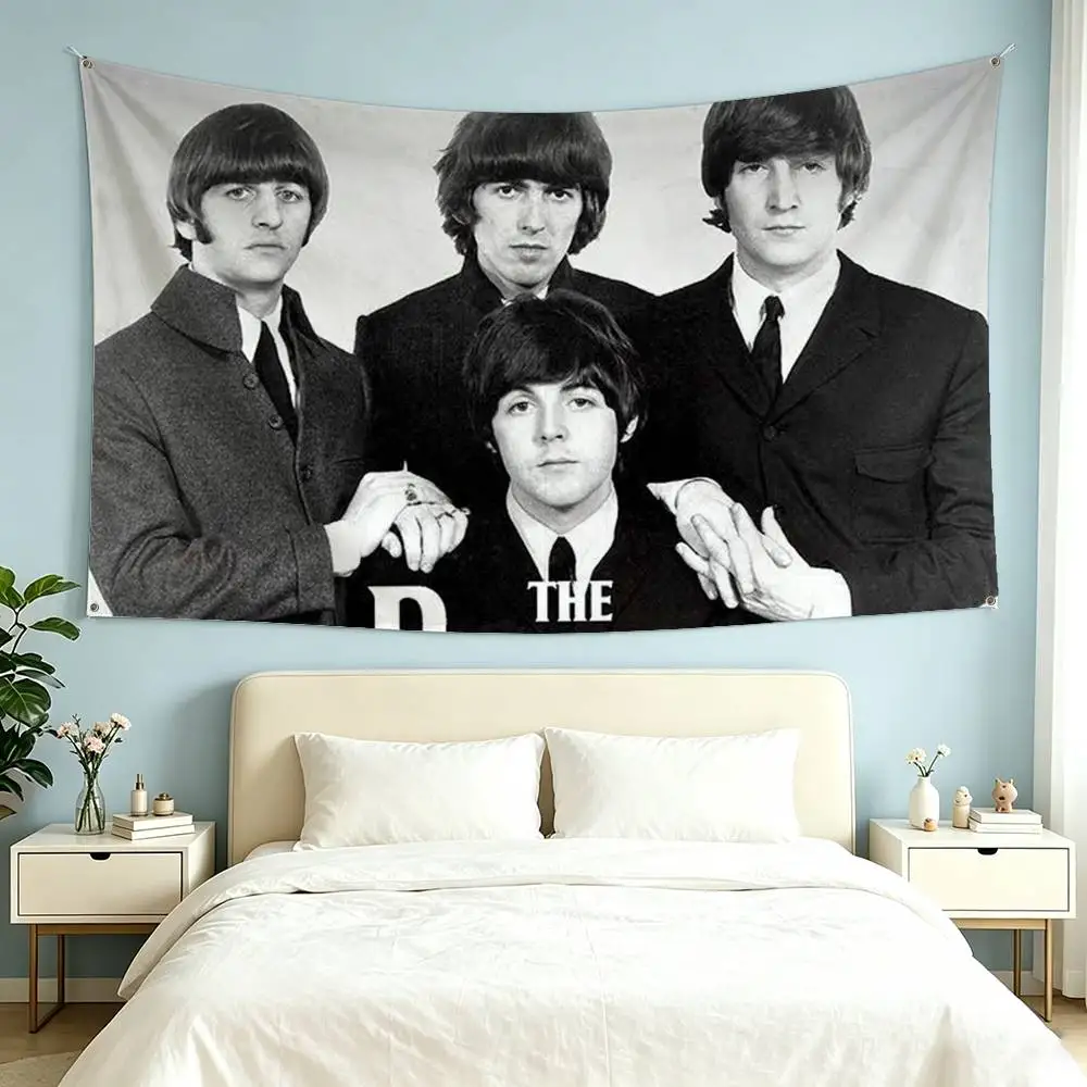 Famous Rock Band The B-B-Beatles-es  Flag Suitable For Party Club Outdoor Interior Wall Decoration Banner Fans Gift