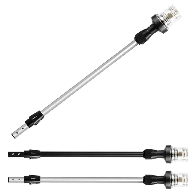 12V Telescopic Rod Stern Light, Base 3NM 360 Degree, Omni-directional Light Emitting Diode Anchor Light