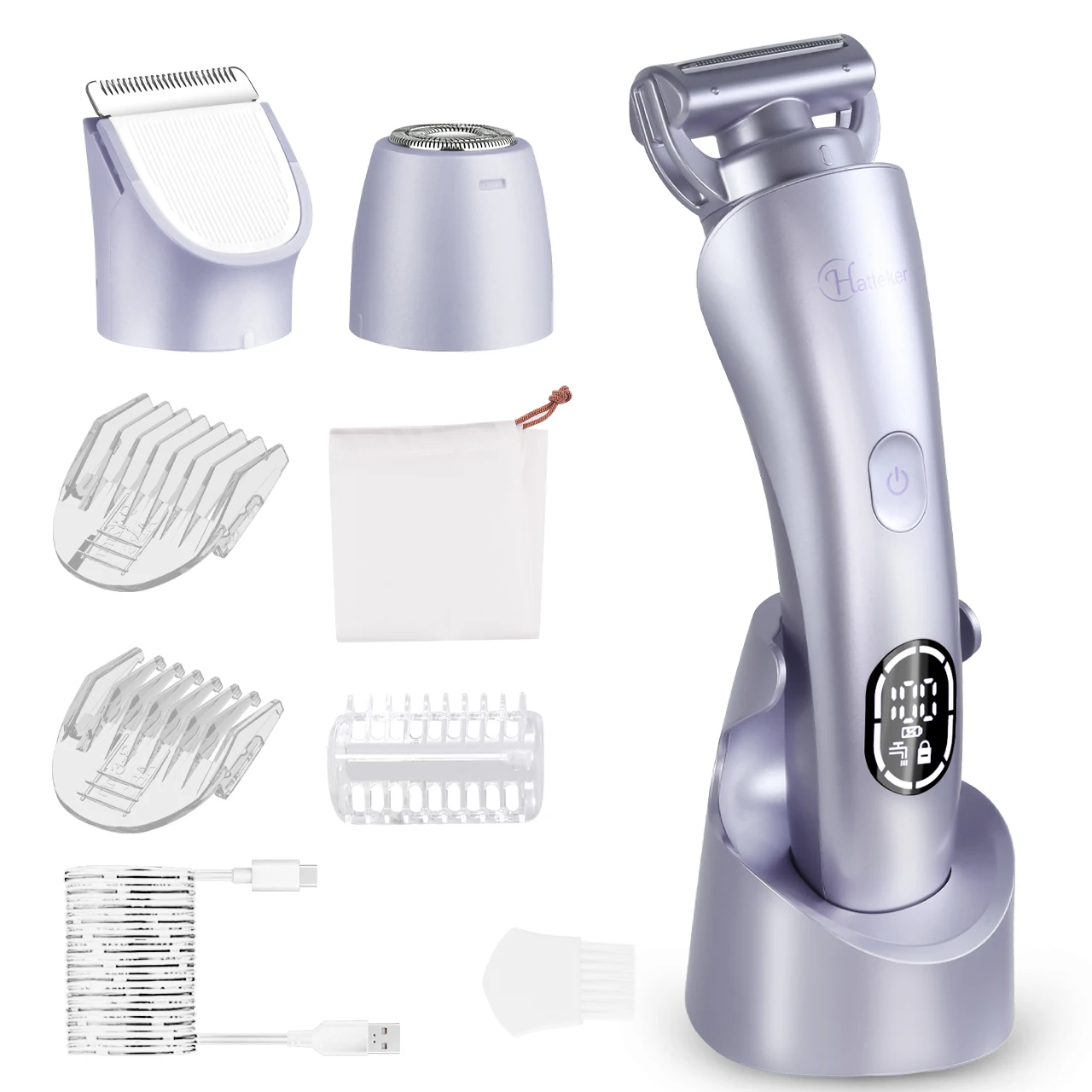 Hatteker 3-in-1 Hair Removal Device for Woman New Model Shaver for Underarm Leg Personal Grooming Hair Trimmer Kit