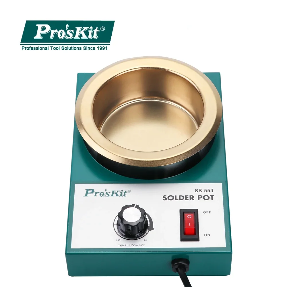 Brand Pro'skit SS-554H High Quality 300W Temperature Controlled Soldering Pot Small Circular Molten Tin Stove 2.2kg Melting Tin