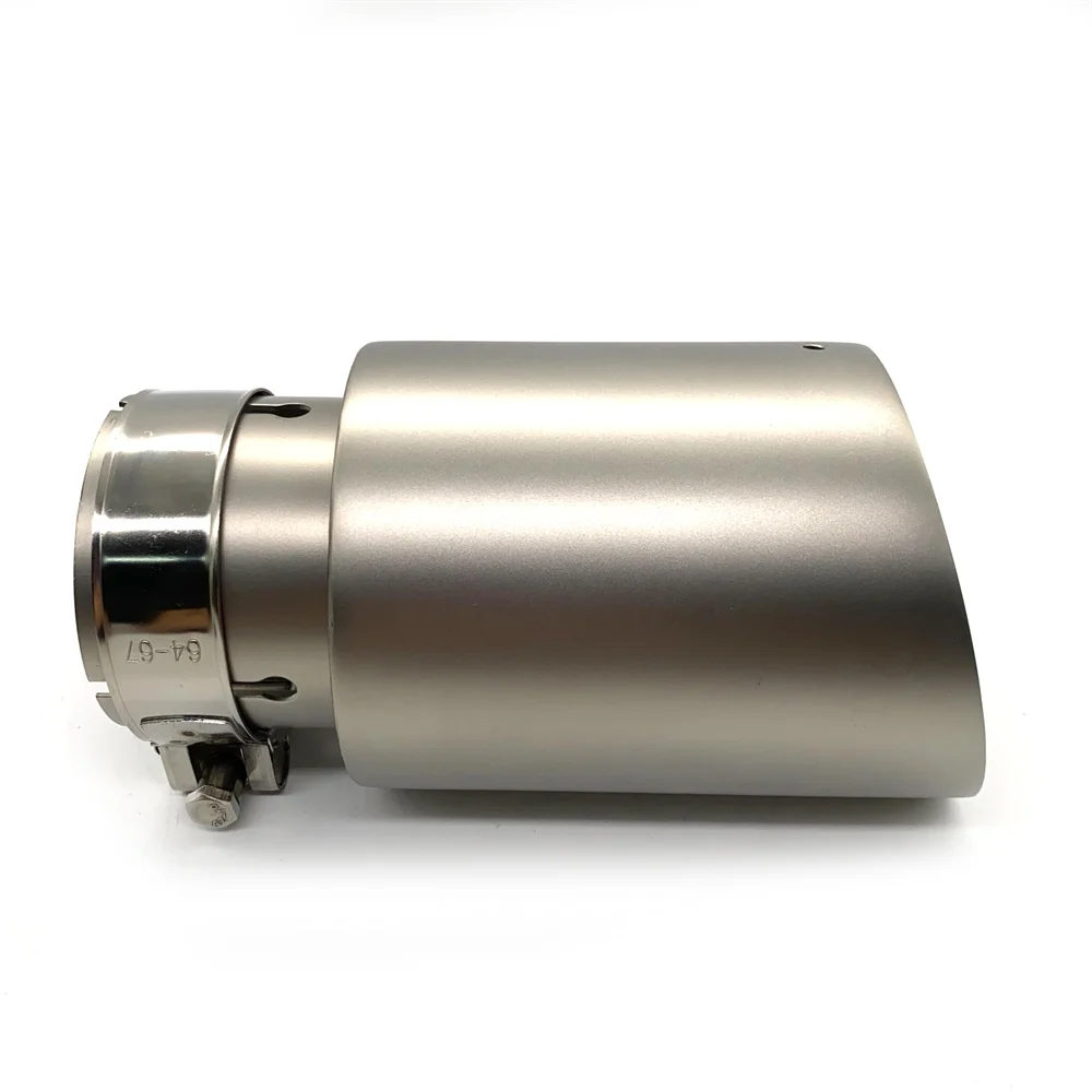 1 Pcs Matte Stainless Steel Car Exhaust Tip System Pipe Universal Exhaust Tip For VW GTI MK7 Golf7 Nozzle 60MM 63mm Muffler Tip