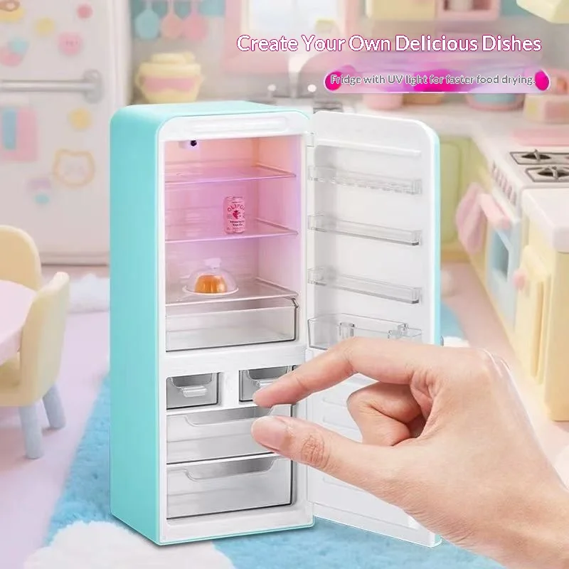 Neue Mini Füllen Sie den Kühlschrank Kühlschrank Set Ball Serie Blind Box Mystery Play House Dekor Spielzeug für Kinder Geschenke Trendy Sammlerstück