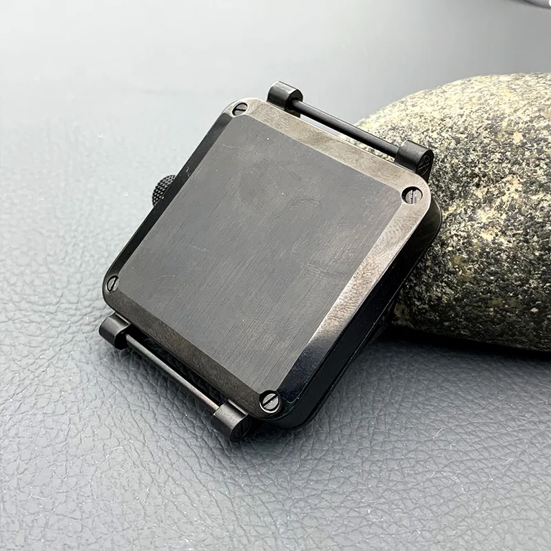 وزارة الدفاع الأسود SKX007 ساعة مربعة تناسب 7S 4R NH35 NH36 حركة ختم الغطاء الخلفي SKX007 SRPD الرجال الغوص استبدال حالة مخصصة #6