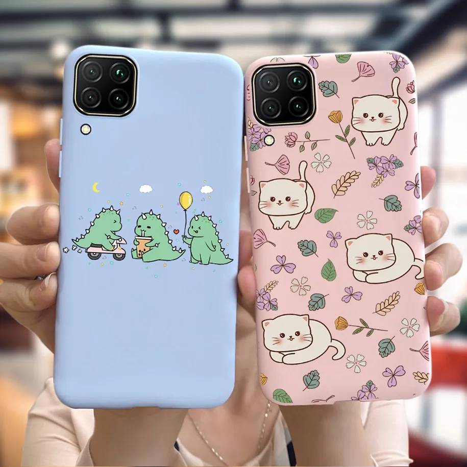 For Huawei P40 Lite Case JNY-L01A JNY-L21B Phone Cover Lovely Duck Cats Soft Silicone Fundas For Huawei P 40 Lite Nova 7i Bumper