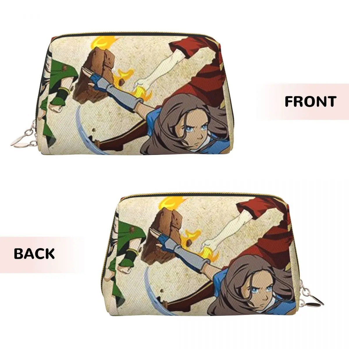 Avatar The Last Airdobladora Cartoon Women Cosmetic Bag Travel Makeup Organizer Pouch Toiletry Storage Dopp Kit Case