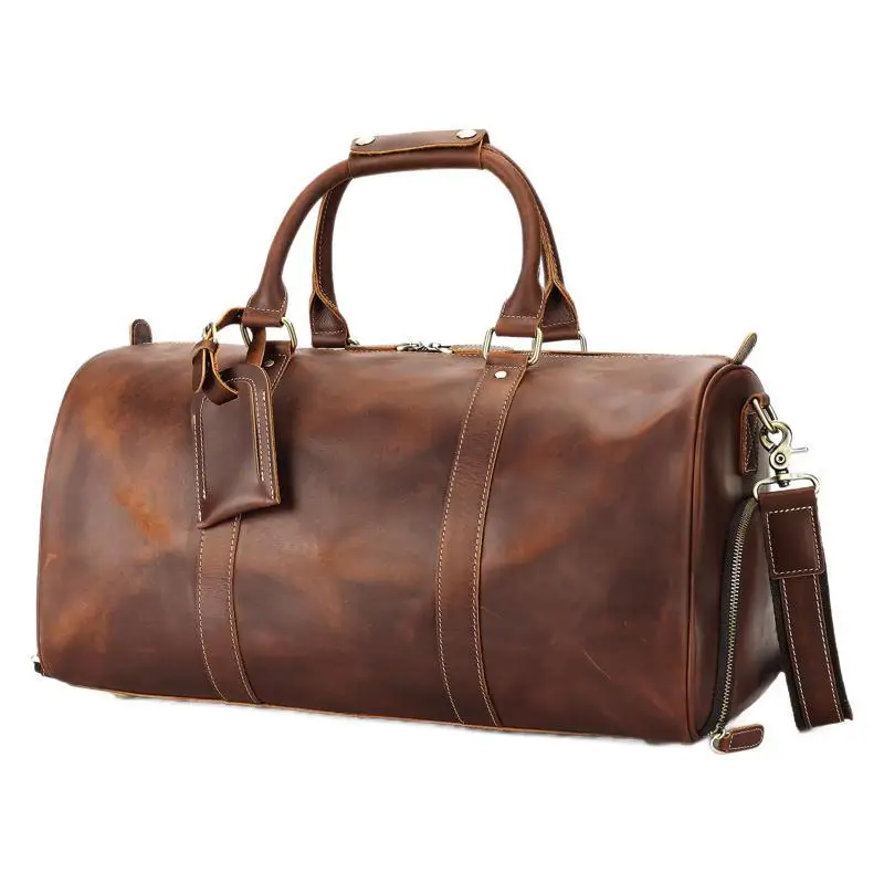 

Модные винтажные кожаные дорожные ручные сумки, мужские спортивные сумки, дорожная деловая сумка-тоут, брендовая дизайнерская сумка для мужчин, подарок