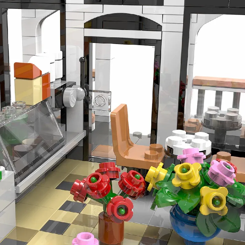 4958 Uds. Conjuntos de edificios de casa de Hospital 17 figuras arquitectura urbana conjunto de bloques de construcción Modular modelo Kit juguete regalo de Navidad