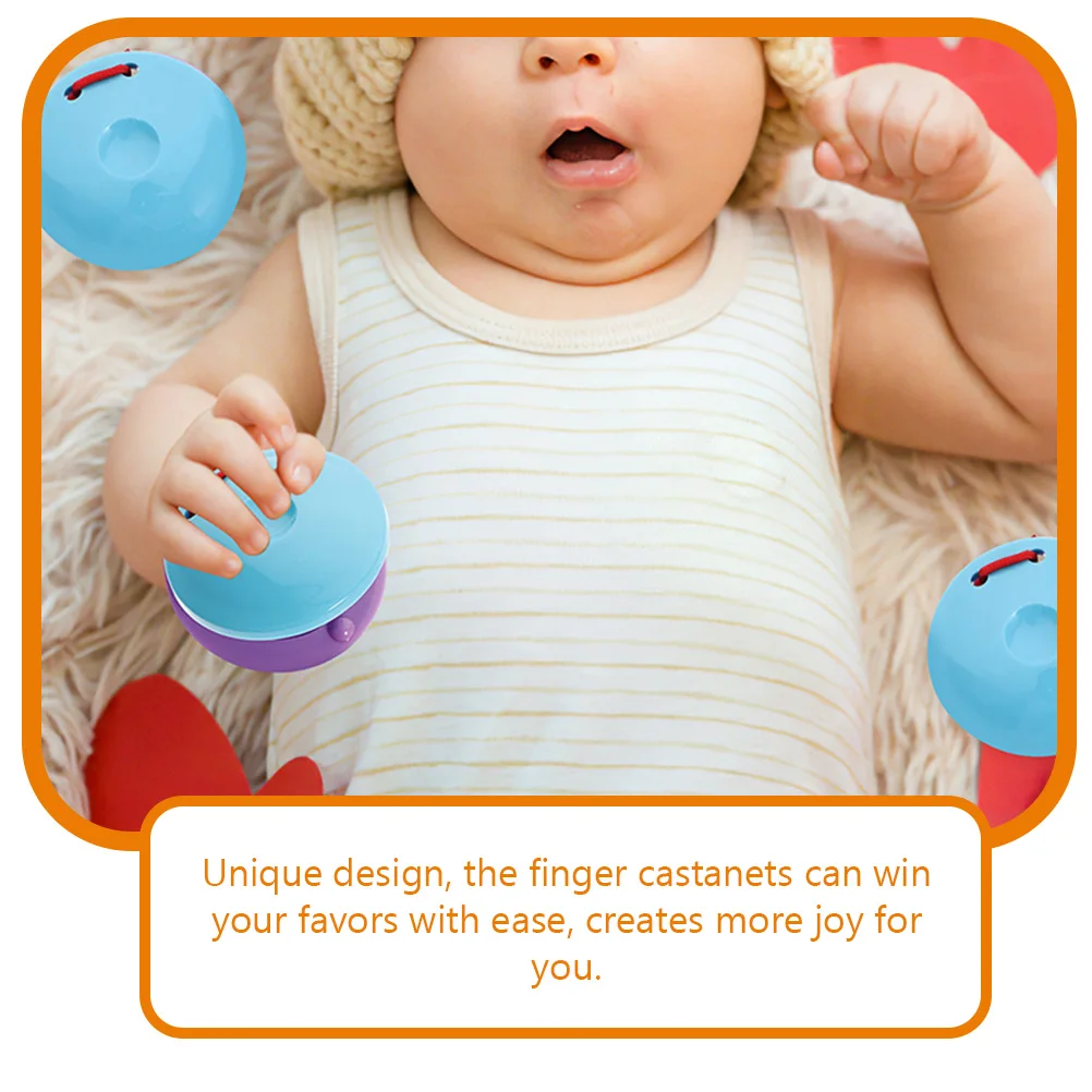 

Plastic Round Dance Board Castanets 4 Pairs 8 Pieces Kids Percussion Finger Child Musical Toys Small Castanet Beginner