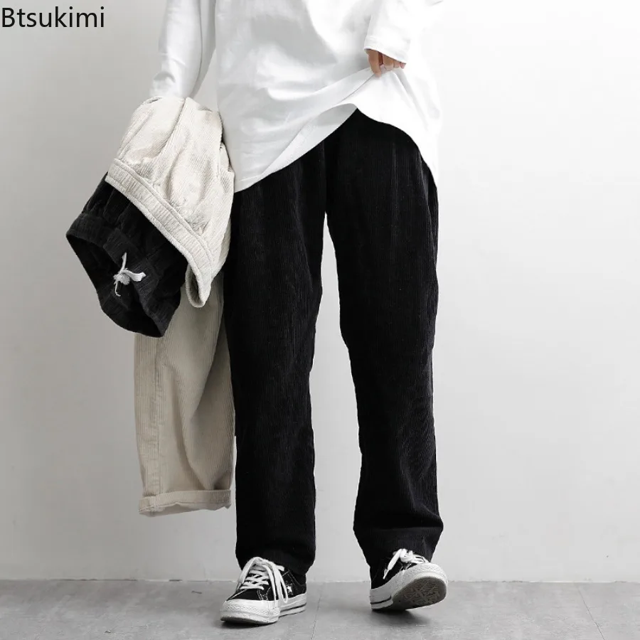 العلامة التجارية الجديدة الرجال سروال قصير مخطط مرونة الخصر الرباط السراويل المستقيمة في الهواء الطلق فضفاض بناطيل كاجوال الذكور خمر السراويل