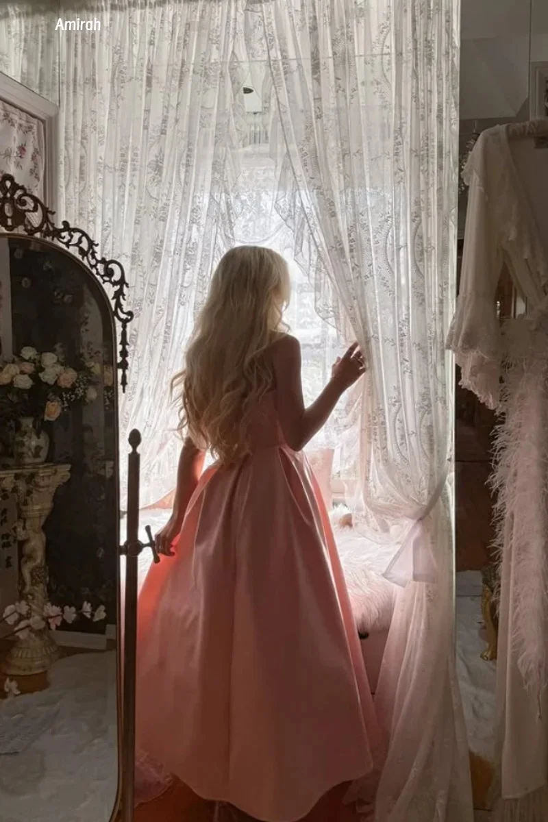 アミラ スウィート ピンク プロムドレス ライン A 特別な機会のためのオーダーメイドのオケージョンドレス エレガントなガウン カスタムメイドのイブニングドレス 2025